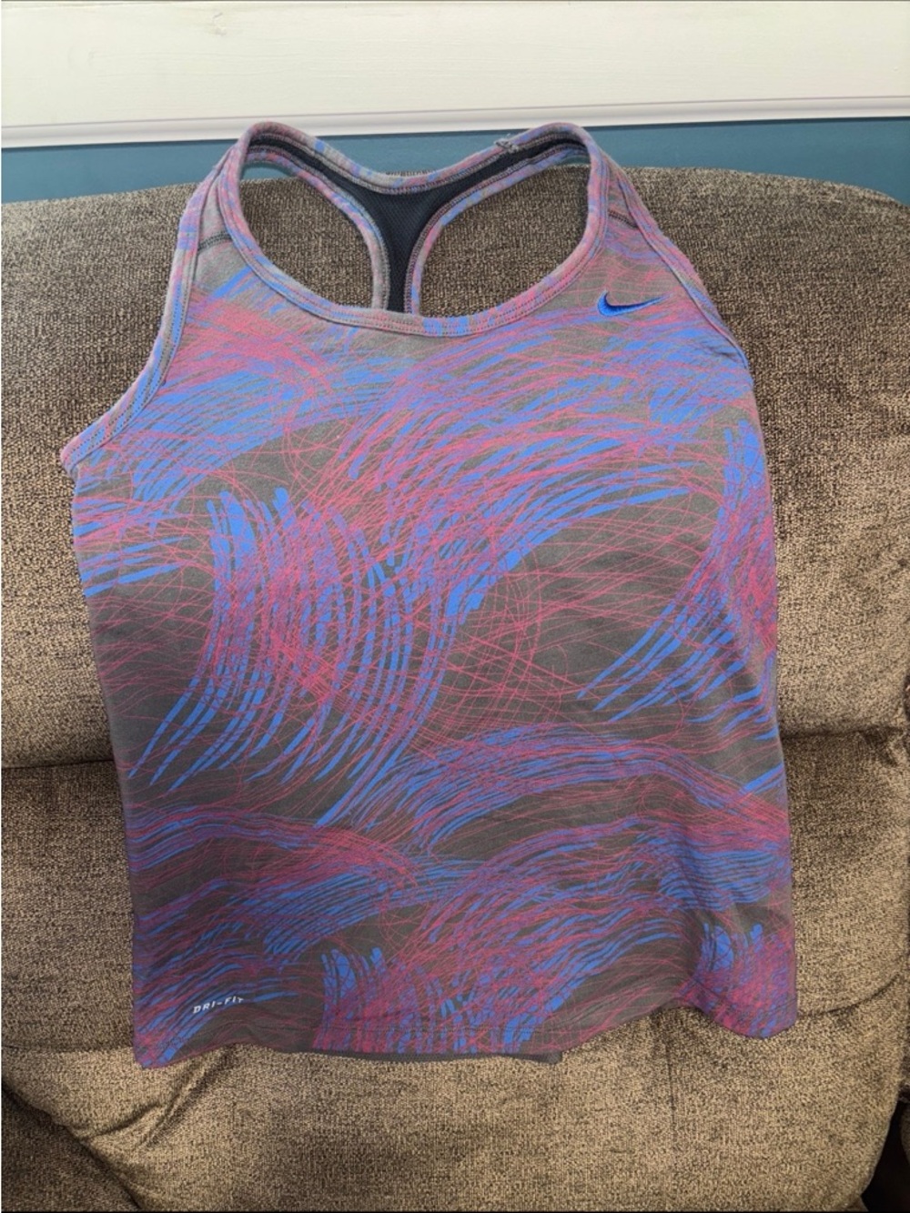 Nike Racerback Tank – Purple & Blue Graphic